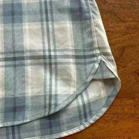 Vince- “Shoreline” Plaid Button Up Short Sleeve Shirt Large New Without Tags! - Picture 6 of 7